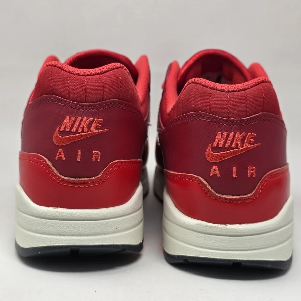 Nike Air Max 1 Red Crimson Sneakers Shoes Men's HQ3607-687 Size 11 New